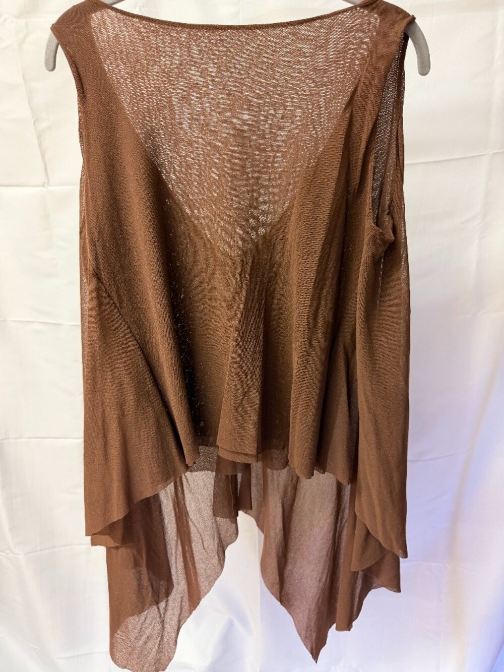 Fuzzi Mesh Brown Blouse XL